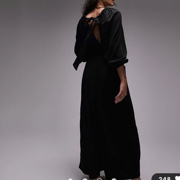 Topshop jersey long sleeve jumpsuit in black Size 8-10 Nwt - Picture 2 of 7